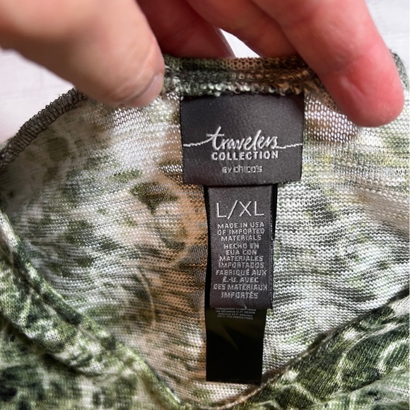 Chico's Travelers Collection Floral Cape Poncho L/XL Coastal Grandma Fairy - Picture 8 of 9